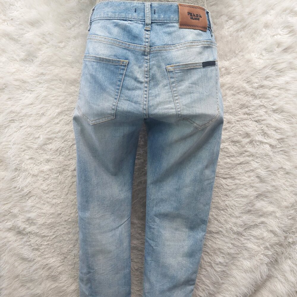 Prada Milano Man's Blue Skinny Fit Denim Jeans Size 32
